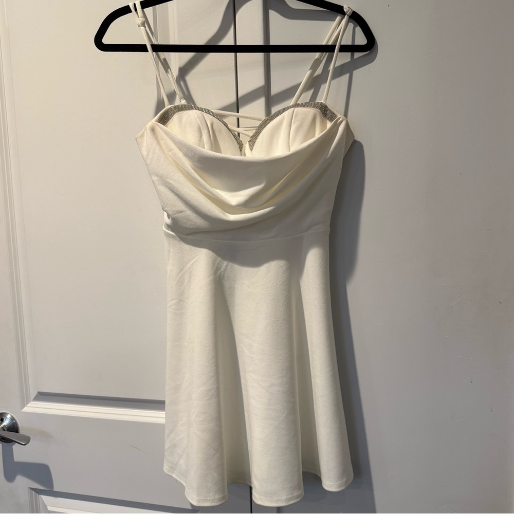 Forever 21 White Spaghetti Strap Mini Dress
